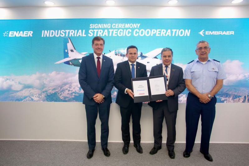 The cooperation is the result of an understanding between Embraer, ENAER, and the Chilean Air Force