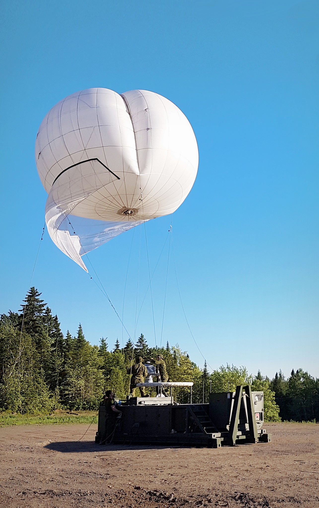 Rheinmetall Canada PSA aerostat being deployed